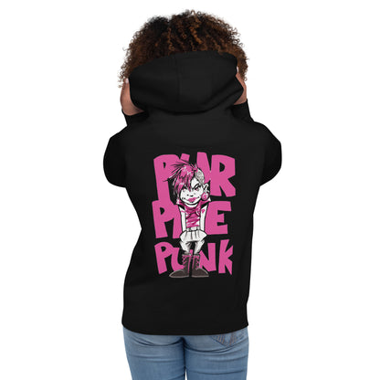 Sudadera PURPLE PUNK con capucha unisex