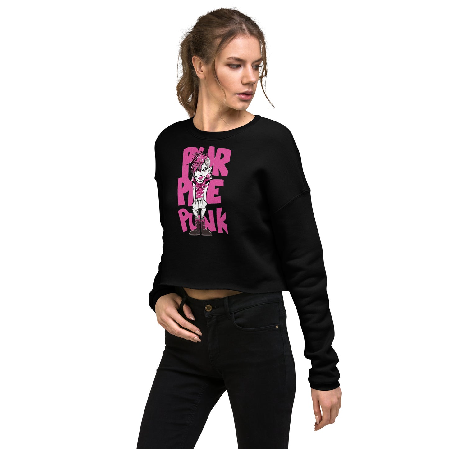 PURPLE PUNK short sweatshirt